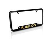 Jeep Yellow Rubicon Black Metal License Plate Frame