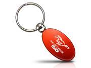 Ford Mustang 5.0 Red Aluminum Oval Key Chain