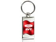 Ford SVT Red Spun Brushed Metal Key Chain Ford SVT Red Spun Brushed Metal Key Chain