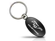 Ford Mustang Black Aluminum Oval Key Chain