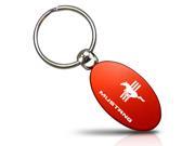 Frod Mustang Logo Red Aluminum Oval Key Chain