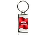 Ford Racing Red Spun Brushed Metal Key Chain
