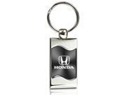 Honda Logo Gray Spun Brushed Metal Key Chain