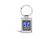 Honda Ridgeline Blue Logo on Gray Metal Look Chrome Key Chain