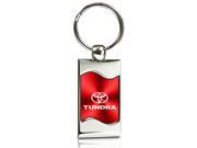 Toyota Tundra Red Spun Brushed Metal Key Chain