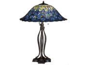 30 Inch H Tiffany Peacock Feather Table Lamp Table Lamps