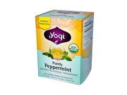 Yogi 0671776 Yogi Tea Purely Peppermint Caffeine Free 16 Tea Bags .85 oz 24 g Case of 6 16 Bag