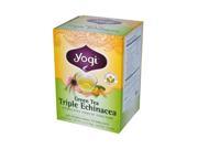 Yogi 0672436 Yogi Tea Green Tea Triple Echinacea 16 Tea Bags 1.12 oz 32 g Case of 6 16 Bag