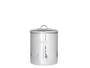 6.75 x 7.5 Stainless Steel Hammered Cookie Jar w Fresh Seal Cover 4 Qt.