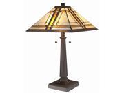 Amora Lighting Tiffany Style Mission Table Lamp