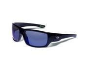 Wrath Black Frame Smoke Polarized w Blue Mirror Lens