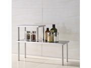 Cook N Home 2 Tier Counter Storage Shelf Stainless Steel