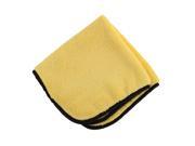 16x16 Yellow Microfiber Jack Dual Pile Black Satin Trim Auto Interior Detail Cloth