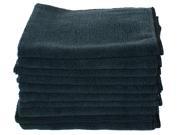 Black Microfiber Towels 16 x16 10 Pack