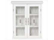 Elegant Home Fashions Delaney 2 Door Wall Cabinet in White