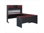 Altra Furniture Pursuit U Shaped Office Set in Cherry and Gray