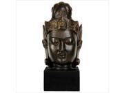 Oriental 16 Large Cambodian Buddha Head Statue in Antique Bronze