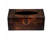 Oriental Furniture Olde worlde European Tissue Box in Brown