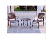 International Caravan Santa Fe Outdoor 3 Piece Bistro Set in Brown