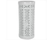 Oriental Furniture 17 Decorative Umbrella Stand in White