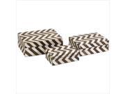 IMAX Corporation Zig Zag Bone Inlay Boxes Set of 3