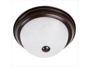 Yosemite Home Decor 2 Lights Flush Mount in Oil Rubbed Bronze with Marble Glass