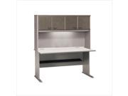 Bush BBF Series A 60 Computer Desk with Hutch in Pewter
