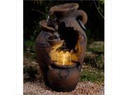 Jeco Old Fashion Pot Outdoor Fountain with Led Light