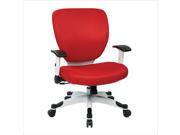 Office Star Pulsar Office Chair with Padded Mesh Seat and Back in Red