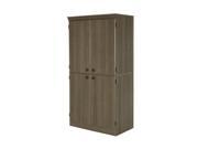 South Shore Morgan 4 Door Wood Storage Cabinet in Gray Maple