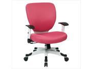 Office Star Pulsar Office Chair with Padded Mesh Seat and Back in Pink
