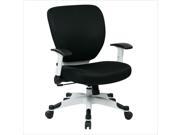 Office Star Pulsar Office Chair with Padded Mesh Seat and Back in Black