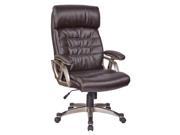 Office Star Work Smart Faux Leather Office Chair in Espresso