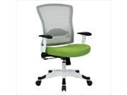 Office Star Pulsar White Frame Managers Office Chair in Green