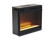 Ashley Electric LED Glass Stone Fireplace Insert in Black