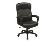 Office Star SPX Bonded Leather Office Chair in Black