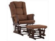 Stork Craft Tuscany Glider and Ottoman in Espresso and Chocolate