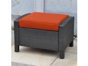 International Caravan Barcelona Patio Ottoman in Black