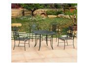 International Caravan Mandalay 5 Piece Patio Dining Set in Verdigris