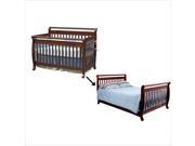 DaVinci Emily 4 in 1 Convertible Crib with Full Bed Rails in Cherry