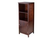 Winsome Brooke Jelly Cupboard with 2 Shelves in Antique Walnut
