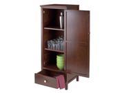 Winsome Brooke Jelly Close Cupboard with Drawer in Antique Walnut