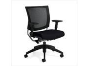 Global Graphic Medium Posture Back Office Chair in Coal