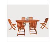 Vifah Malibu 7 Piece Wood Patio Dining Set