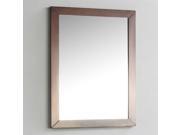 Simpli Home Burnaby Bath Vanity Mirror in Dark Walnut Brown