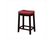 Linon Claridge 24 Counter Stool in Red