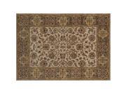 Loloi Elegante 3 6 x 5 6 Hand Tufted Wool Rug in Ivory and Taupe