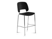 27 Counter Stool in Black and Chrome
