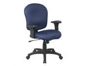 Office Star SC Series Task Office Chair with Saddle Seat and Adjustable Arms Ebony