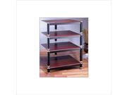 VTI BL Series 4 Shelf Audio Rack Gold Black Oak